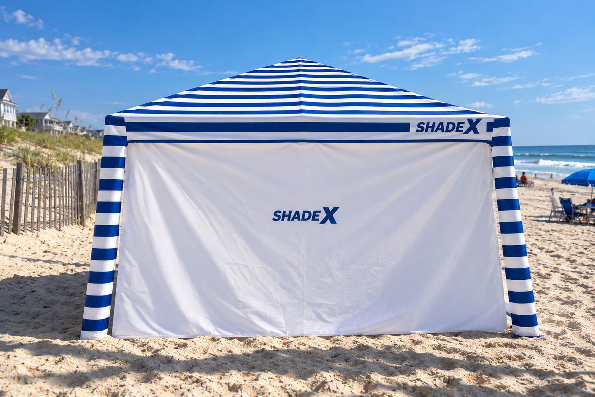 Cool Cabana Beach Cabana with Sidewall - ShadeX